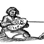 Shaman and his drum by Johannes Schefferus 1674.jpg